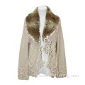 winter fur collar shawl coat